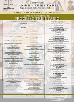 Corso di formazione sul Processo Tributario