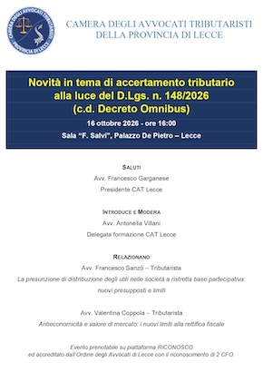 Locandina Seminario di aggiornamento del 16 ottobre 2026