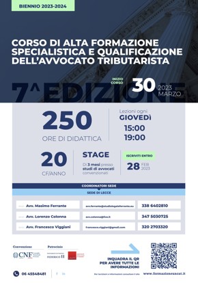 Corso di alta formazione del 30 marzo 2023